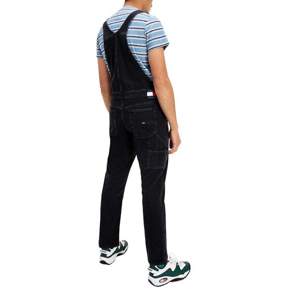 TOMMY HILFIGER TOMMY JEANS Dungaree Denim Overalls Black sz. Small